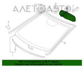 Oglindă interioară pentru Toyota Camry v50 12-14 SUA, neagră, cu control și auto-întunecare.