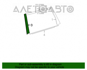 Panoul lateral din spate dreapta pentru ușa Toyota Sienna 11-20