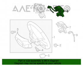 Butonul de control de pe volanul drept al Toyota Sienna 11-14.