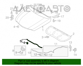 Garnitura capotei fata Hyundai Sonata 11-15