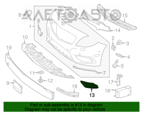 Capacul farului de ceață stânga Mercedes CLA 14-16 pre-restilizare