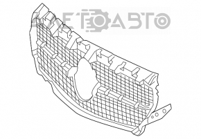 Grila radiatorului asamblată Mercedes CLA 14- lamă