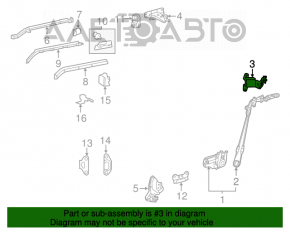 Buclele ușii din spate dreapta Toyota Sienna 11-20.