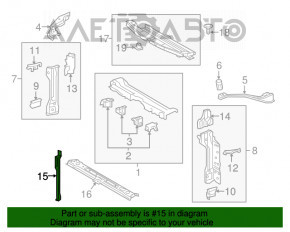 Планка замка капота Toyota Prius 50 16-