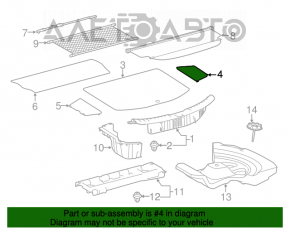 Capac lateral pentru portbagajul din spate dreapta Toyota Rav4 13-18