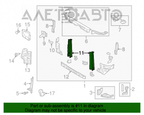 Bara laterală dreaptă a televizorului Toyota Sequoia 08-16