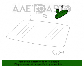 Oglindă interioară VW Beetle 12-19 auto-dimming, neagră