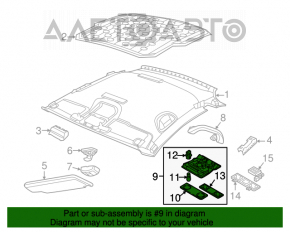 Plafonul de iluminare frontal pentru VW Beetle 12-19 bej