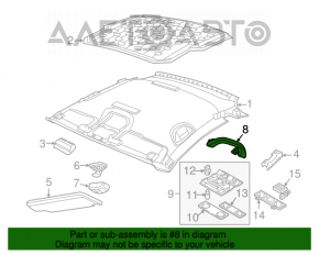 Manerul plafonului dreapta VW Beetle 12-19 bej.