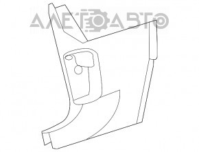 Capacul amortizorului frontal stânga jos VW Beetle 12-19 negru, crăpat.