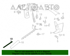 Decorație exterioară față stânga a pragului VW Beetle 12-19 pini