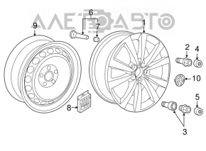 Диск колесный R19 VW Beetle 12-19 бордюрка