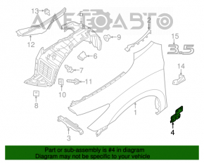 Suport aripa dreapta fata inferioara Infiniti JX35 QX60 13-