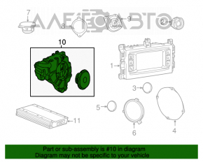 Subwooferul Jeep Grand Cherokee WK2 11-21 cu 9 difuzoare