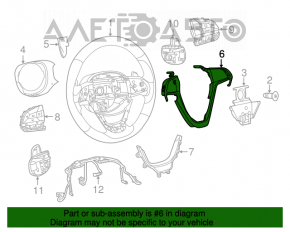 Capacul butoanelor volanului Jeep Grand Cherokee WK2 14-21