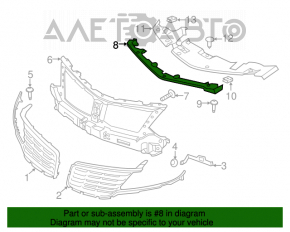 Крепление переднего бампера центр верхнее Lincoln MKC 15-18 дорест, сломано