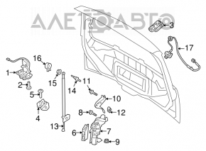 Broască de la portbagajul Lincoln MKC 15- mecanic