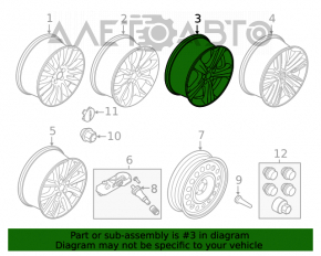 Set de jante R18 4 bucăți Lincoln MKC 15- tip 3