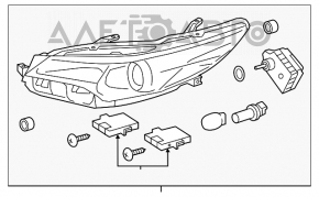 Фара передняя левая Toyota Camry v55 15-17 в сборе usa XSE LED