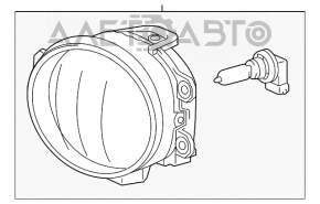 Farul de ceață stânga pentru Toyota Prius 30 13-15, nou, neoriginal DEPO.