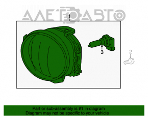 Farul de ceață dreapta pentru Toyota Rav4 19-21, halogen