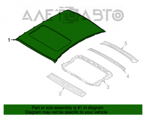 Acoperiș metalic pentru Hyundai Sonata 15-19 cu trapă.