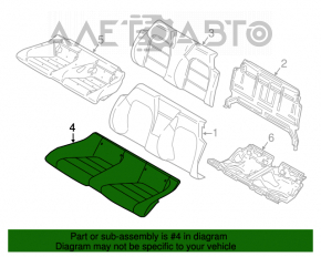 Rândul din spate al scaunelor, al doilea rând Ford Mustang mk6 15- cabriolet, material textil