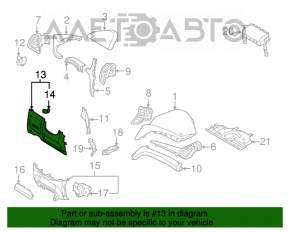 Husa genunchi sofer Hyundai Santa FE Sport 13-18 negru, zgarieturi