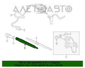 Frânghie spate pentru Hyundai Santa FE Sport 13-18 fără capac de protecție.