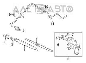 Brat stergator spate Hyundai Santa FE Sport 13-18 nou original OEM