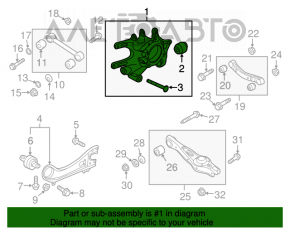 Capacul spate dreapta Hyundai Santa FE Sport 13-16, AWD.