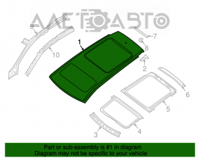 Acoperiș metalic pentru Nissan Pathfinder 13-20 sub panoramă