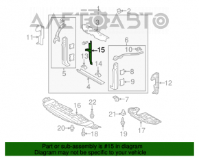 Планка замка капота Toyota Sienna 11-17