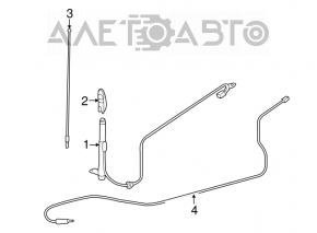 Antena pe aripa Toyota Sienna 11-15