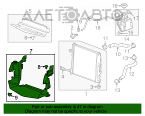 Deflector radiator inferior Cadillac ATS 15-18 2.0T