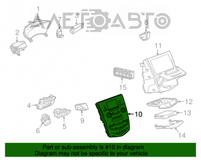 Monitor, display, controlul climatului Cadillac ATS 15- rest 4 inch, cu încălzire