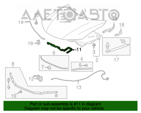 Garnitura capotei pentru Honda Accord 13-17 pe admisie de aer