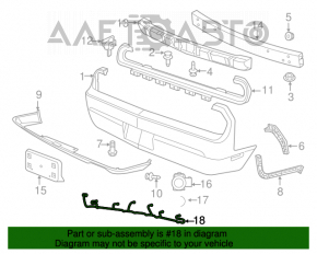 Montajul barei spate pentru Dodge Challenger 09-14