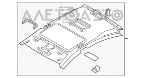 Обшивка потолка VW CC 08-17 сер под люк