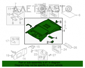 Acoperirea tavanului VW CC 08-17 pentru modelul cu trapa