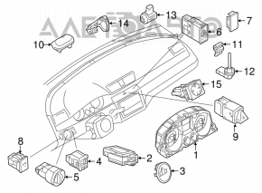 Управление фарами VW Tiguan 09-17 auto, под птф