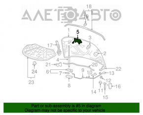 Cârlig de blocare capota VW CC 13-17 rest nou original OEM