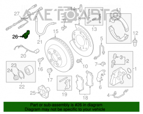 Senzorul ABS din spatele stâng al VW Tiguan 18-