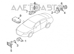 Modul de control al senzorilor de parcare VW CC 08-17