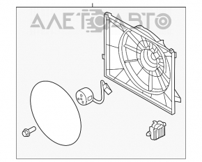 Difuzorul carcasei radiatorului asamblat pentru Kia Optima 11-13, motorizare 2.4