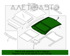 Acoperiș metalic pentru Kia Optima 11-15 cu trapă