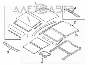 Acoperiș metalic pentru Kia Optima 11-15 cu trapă