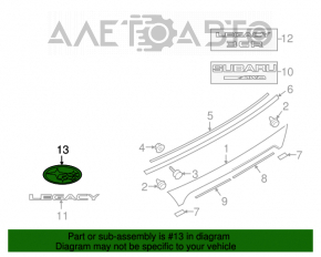 Emblema hayon Subaru Forester 19- SK nou original OEM