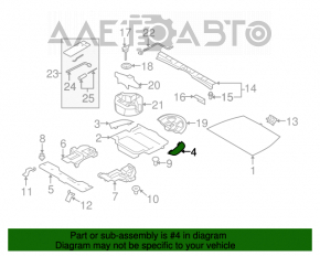 Capacul portbagajului stânga Subaru Forester 14-18 SJ negru.