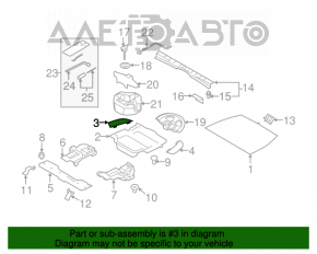 Capac portbagaj dreapta Subaru Forester 14-18 SJ negru, pentru curățare chimică.